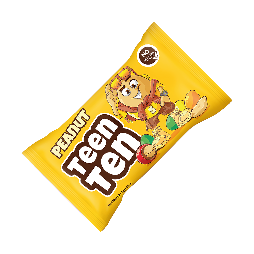 دراژه کاکائویی با مغز بادام زمینی